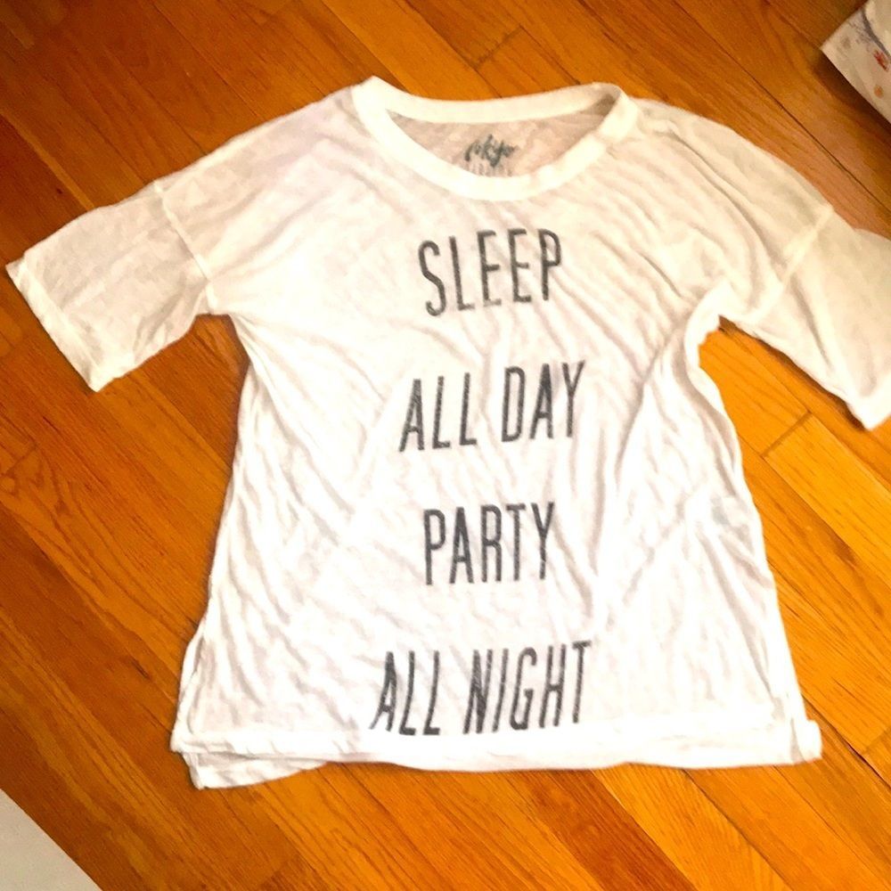 Pajama t-shirt top sheer lightweight M
